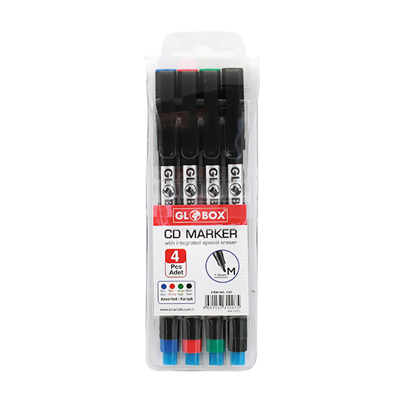 GLOBOX 1007 ASETAT KALEMİ M 4LÜ KRŞ