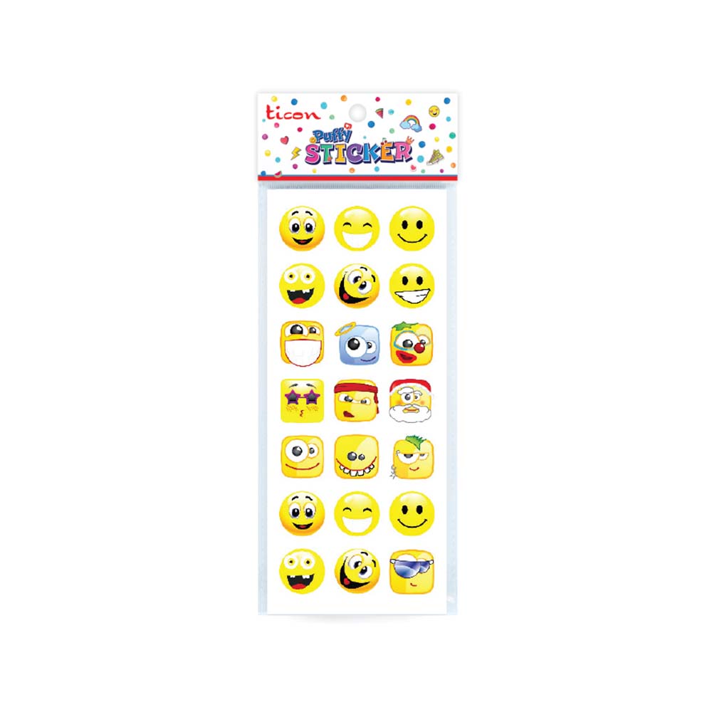 TİCON 348867 TPS-001/10 PUFFY STICKER GÜLEN YÜZ