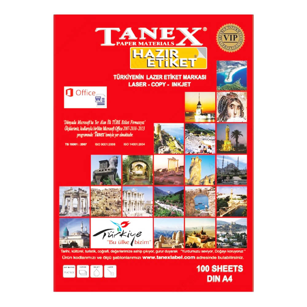 TANEX TW-2324 LAZER ETİKET 70X35MM