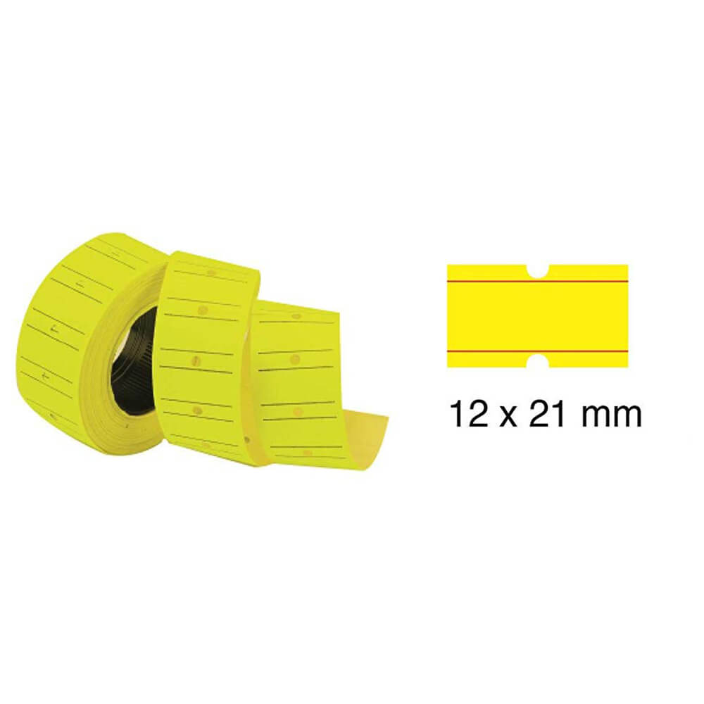 TANEX 12X21MM FİYAT ETİKETİ 800AD ÇİZGİLİ FLO SARI