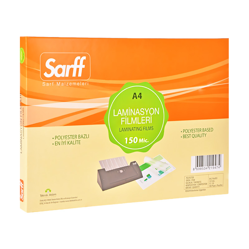 SARFF 15309024 LAMİNASYON A4 150MİC