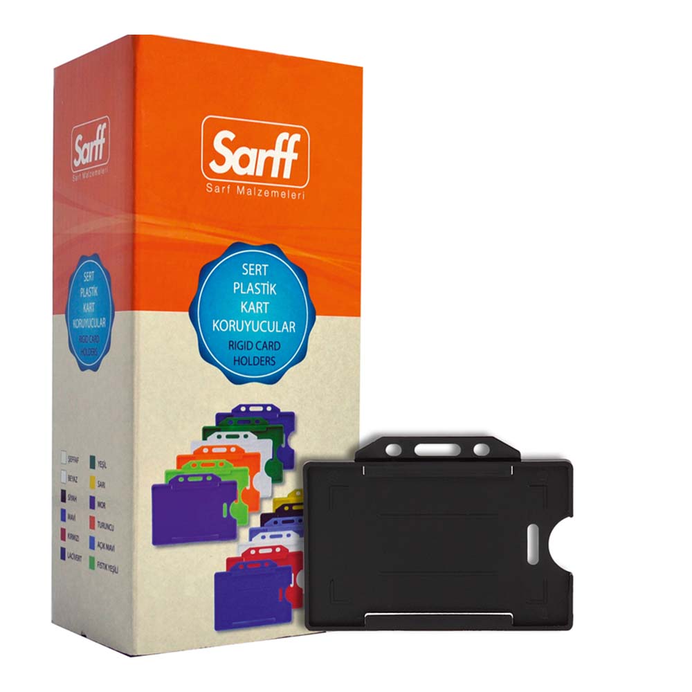 SARFF 15323012 KART MUHAFAZA KABI SİYAH 50Lİ KT