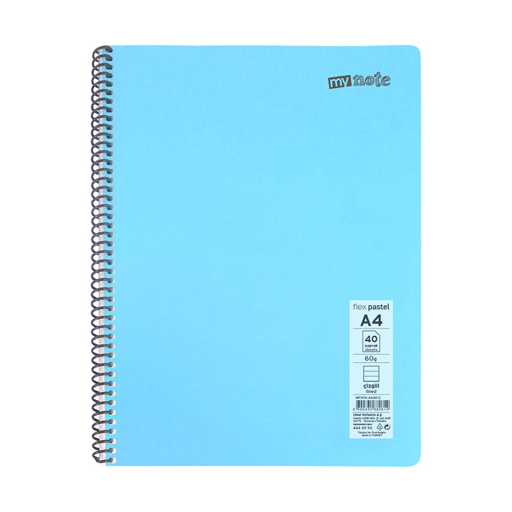 UMUR 30001898 MYNOTE FLEX PASTEL DEF A4 40YP ÇİZGİLİ