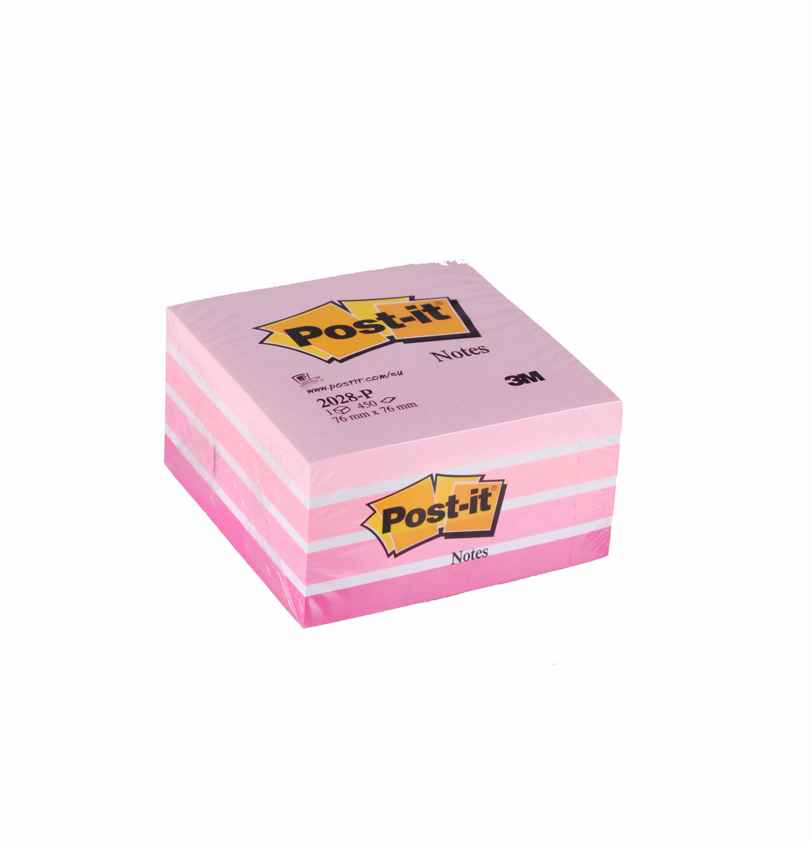 POST-İT 2028P KÜP NOT KAĞIDI 76X76 450YP PEMBE