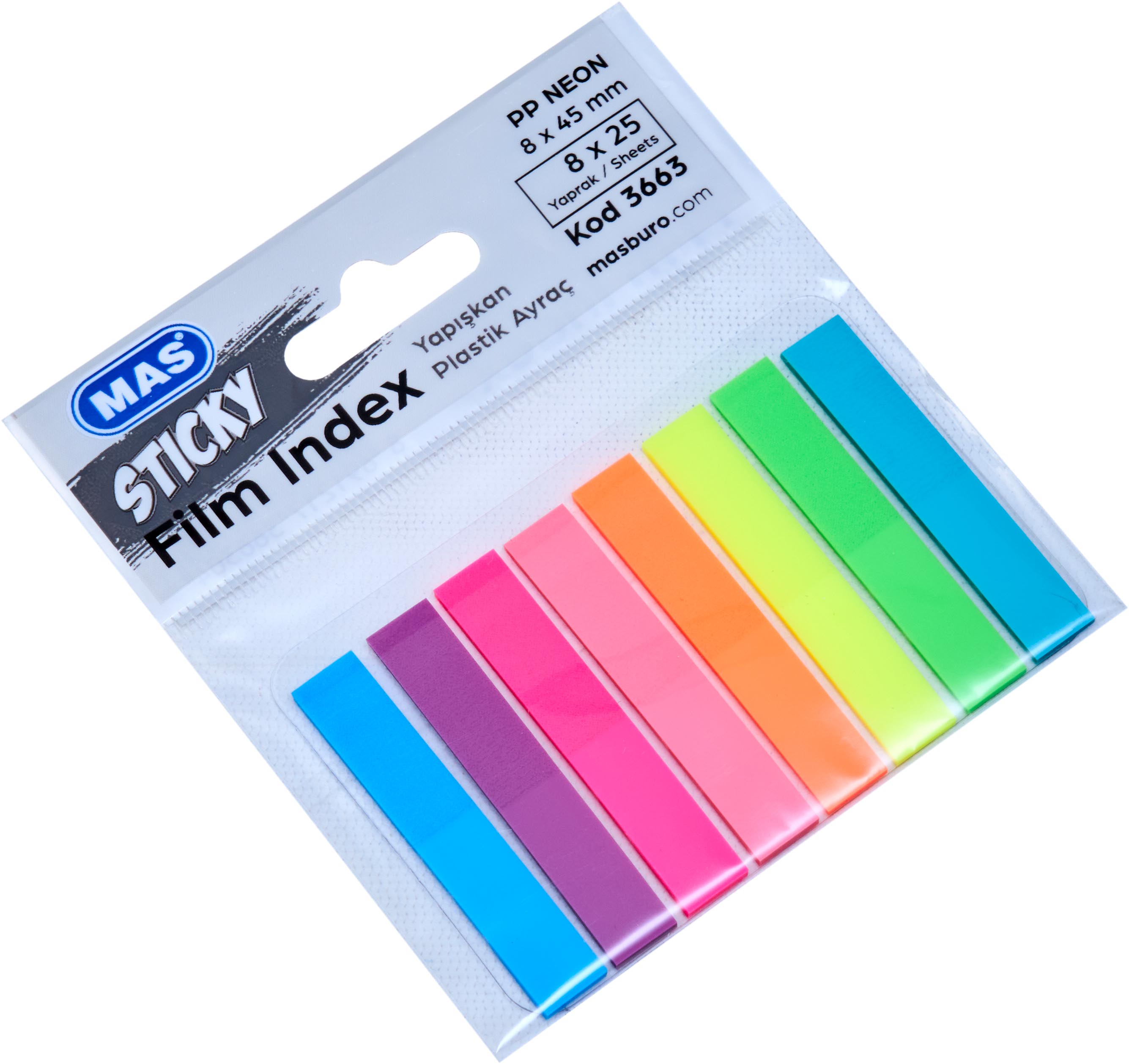 MAS 3663 FİLM İNDEKS DİKDÖRTGEN 8X45 25SF