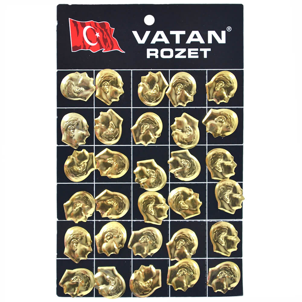 VATAN VT607 ATALI BÜST SARI BÜYÜK BOY ROZET 30LU