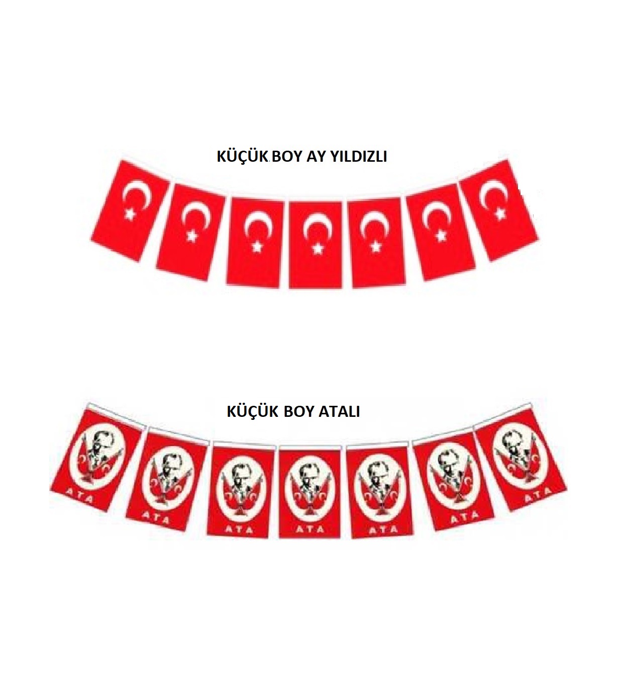 VATAN VT805-806 KÜÇÜK İPLİ BAYRAK 40LI 6X10